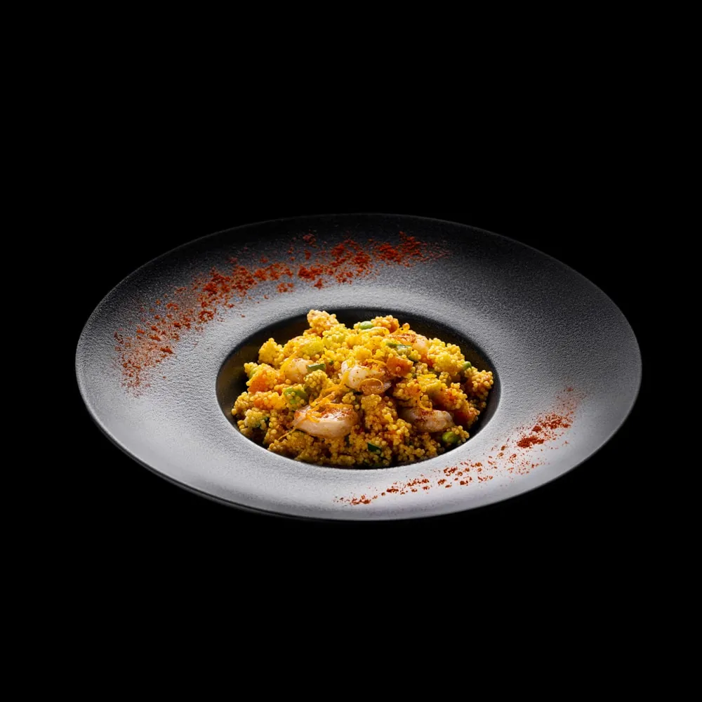 Cous Cous Arcobaleno Con Gamberi